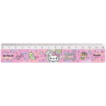 Лінійка пластикова Kite Hello Kitty HK24-090-2, 15 см HK24-090-2 фото