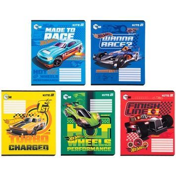 Зошит шкільний Kite Hot Wheels HW25-232-1, 12 аркушів, клітинка HW25-232-1 фото