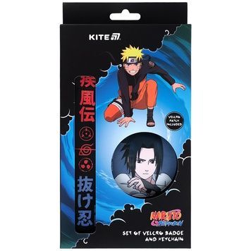 Набір бейдж на липучці та підвіска Kite Naruto Shippuden NR25-3010, 2 шт. NR25-3010 фото