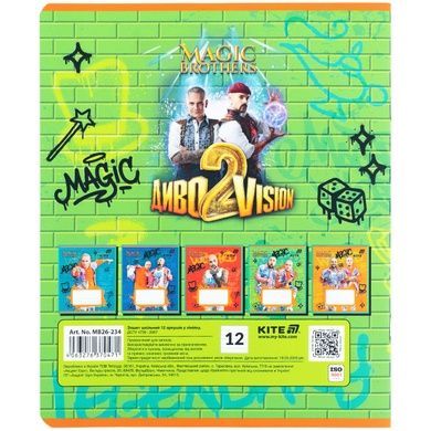 Зошит шкільний Kite Magic Brothers MB26-234, 12 аркушів, лінія MB26-234 фото
