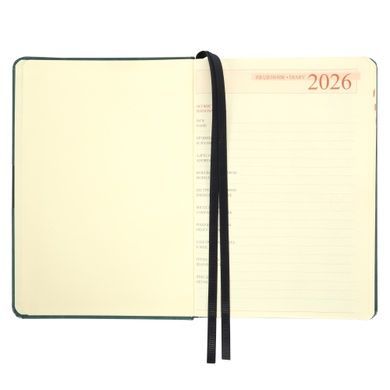 Щоденник-діловий записник А5 Leo Planner датований 2026 "Persona", твердий, смарагдовий, 368 сторінок (252664) 252664 фото
