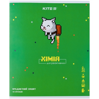 Зошит предметний Kite Pixel K21-240-14, 48 аркушів, клітинка, хімія K21-240-14 фото