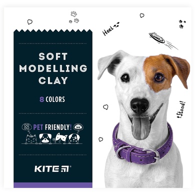 Пластилін восковий Kite Dogs K22-082, 8 кольорів, 160 г K22-082 фото