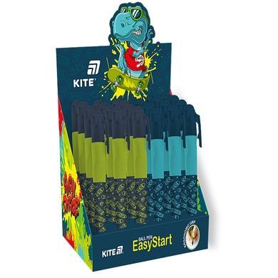 Ручка шариковая Kite EasyStart Skate K25-099-1, синяя K25-099-1 фото