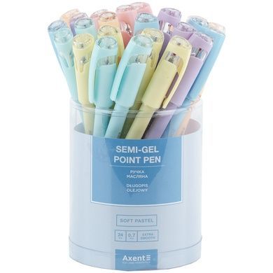 Ручка масляна Soft Pastel, синя AB1102-02-A фото