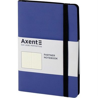 Книга записна Axent Partner Soft 8312-02-A, A5-, 125x195 мм, 96 аркушів, крапка, гнучка обкладинка, темно-синя 8312-02-A фото