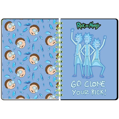 Щоденник на спіралі Kite Rick and Morty RM23-438, тверда обкладинка RM23-438 фото