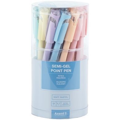 Ручка масляна Soft Pastel, синя AB1102-02-A фото