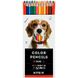 Карандаши цветные трёхгранные Kite Dogs K22-053-1, 12 цветов K22-053-1 фото 2