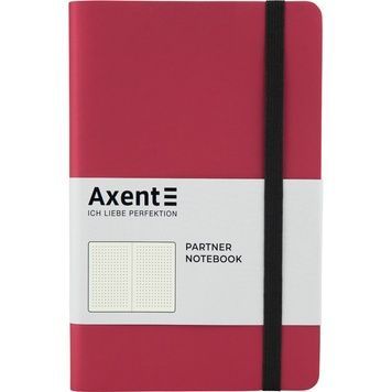 Книга записна Axent Partner Soft 8310-05-A, A5-, 125x195 мм, 96 аркушів, крапка, гнучка обкладинка, червона 8310-05-A фото