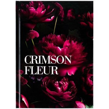 Книга записна тверда обкл. А5, 96 арк., кліт., Crimson fleur 8459-4-A фото