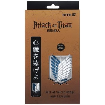 Набір бейдж на липучці та підвіска Kite Attack on Titan AT25-3010, 2 шт. AT25-3010 фото