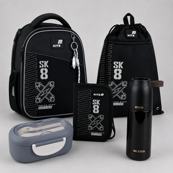 Шкільний набір Kite Education Skate SET_K26-555S-7 (рюкзак, пенал, сумка) SET_K26-555S-7 фото
