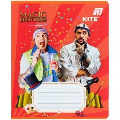 Зошит шкільний Kite Magic Brothers MB26-232, 12 аркушів, клітинка MB26-232 фото