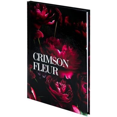 Книга записная жесткая обкл. А5, 96 л., клетка, crimson fleur 8459-4-A фото