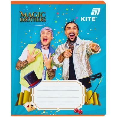 Зошит шкільний Kite Magic Brothers MB26-232, 12 аркушів, клітинка MB26-232 фото