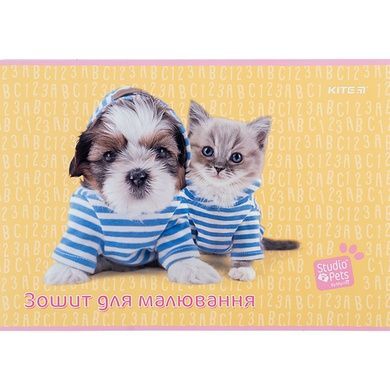 Тетрадь для рисования Kite Studio Pets SP24-241, 12 листов SP24-241 фото