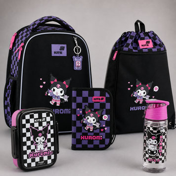 Шкільний набір 5в1 Kite Education Kuromi SET_HK26-555S-3 SET_HK26-555S-3-1 фото