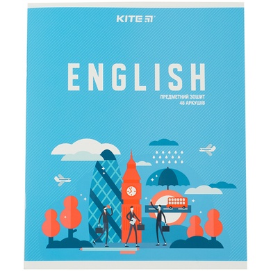 Предметная тетрадь Kite Urban K23-240-26, 48 листов, в линию, английский язык K23-240-26 фото