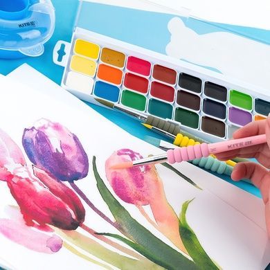 Набір пензлів з грипом Kite Creative K-334-2 (синтетика круглі 2, 6, 10, плаский 12) K-334-2 фото