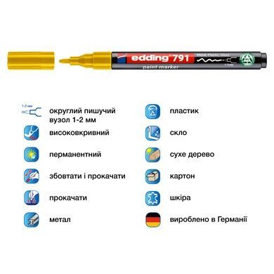 Маркер Paint e-791 1-2 мм круглый желтый e-791/05n фото