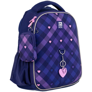 Шкільний набір Kite Check and Hearts SET_K24-555S-1 (рюкзак, пенал, сумка) SET_K24-555S-1 фото