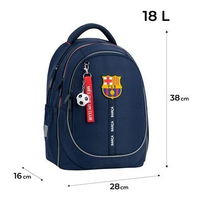 Рюкзак шкільний Kite Education FC Barcelona BC26-700M 3в1 BC26-700Mset фото