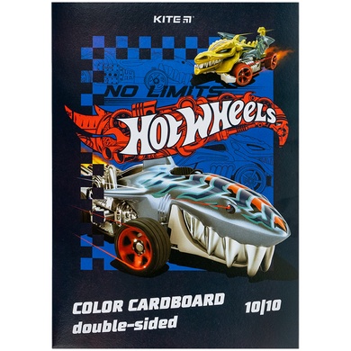 Картон кольоровий двосторонній Kite Hot Wheels HW24-255, А4 HW24-255 фото