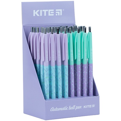 Ручка кулькова автоматична Kite Flowers K21-361-2, синя K21-361-2 фото