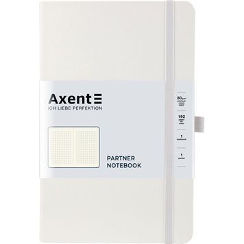 Книга записна Axent Partner 8201-21-A, A5-, 125x195 мм, 96 аркушів, клітинка, тверда обкладинка, біла 8201-21-A фото