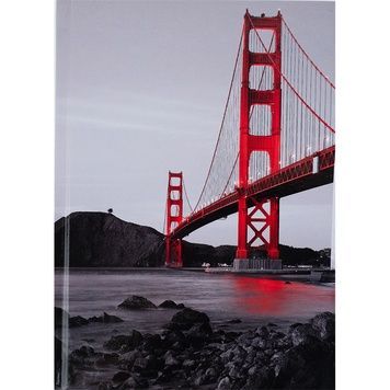 Книга записна Axent R&B Bridge 8457-3-A, А5, 96 аркушів, клітинка, тверда обкладинка 8457-3-A фото