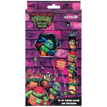 Набір бейдж на липучці та підвіска Kite TMNT Mutant Mayhem NT25-3010, 2 шт. NT25-3010 фото