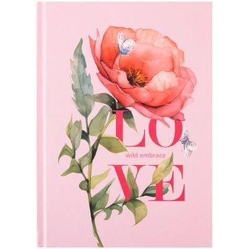 Книга записна тверда обкл. А5, 96 арк., кліт., Love 8459-6-A фото