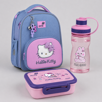 Рюкзак шкільний каркасний Kite Education Hello Kitty HK26-556M 3в1 HK26-556Mset фото