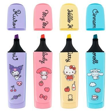 Маркер Highlighter Kite Hello Kitty and friends HK26-444, набір з 4-х кольорів HK26-444 фото