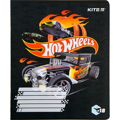 Зошит шкільний Kite Hot Wheels HW22-236, 18 аркушів, клітинка HW22-236 фото