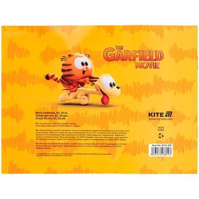 Зошит для нот Kite Garfield GF25-405, А5, 20 аркушів GF25-405 фото