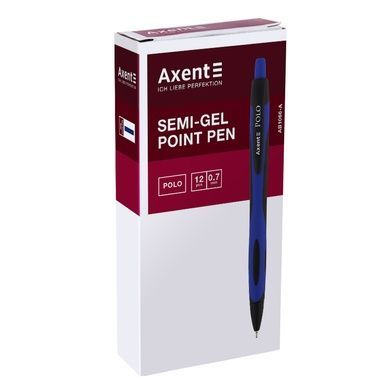 Ручка масляна автоматична Axent Polo AB1066-02-A, 0.7 мм, синя AB1066-02-A фото