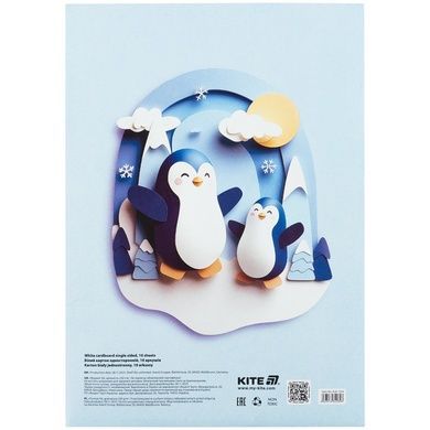 Картон білий Kite K26-1254, А4, 10 аркушів K26-1254 фото