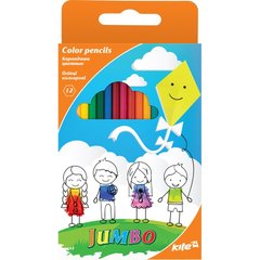Карандаши цветные трёхгранные Jumbo Kite, 12 цветов K17-048