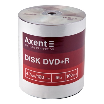 DVD+R Axent 8107-A 4,7GB/120min 16X, 100 штук, bulk 8107-A фото