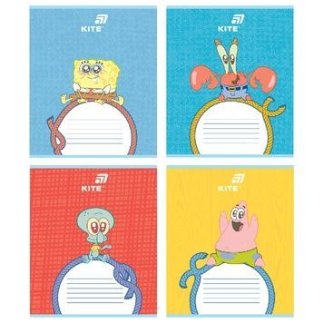 Зошит шкільний Kite Sponge Bob SB26-235, 12 аркушів, коса лінія SB26-235 фото