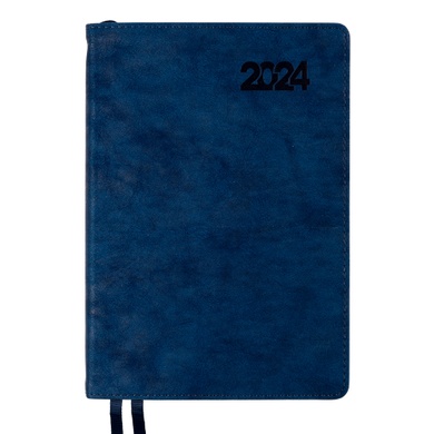 Щоденник А5 Leo Planner датований 2024 Case темно синій 368 стор 252427 фото