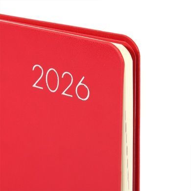 Щотижневик 10х17см Leo Planner датований 2026 "Glory", м'який, червоний, 128 сторінок (252652) 252652 фото