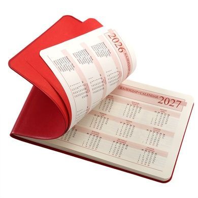 Щотижневик 10х17см Leo Planner датований 2026 "Glory", м'який, червоний, 128 сторінок (252652) 252652 фото