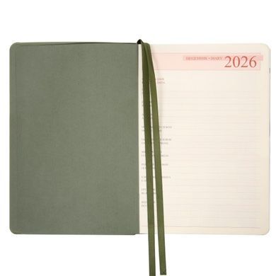Щоденник- діловий записник А5 Leo Planner датований 2026 "Boss", м'який, хакі, 368 сторінок (252635) 252635 фото