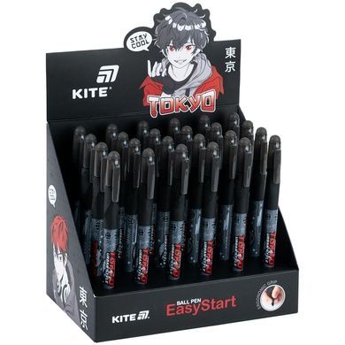 Ручка шариковая Kite EasyStart Tokyo K26-099-2, синяя K26-099-2 фото