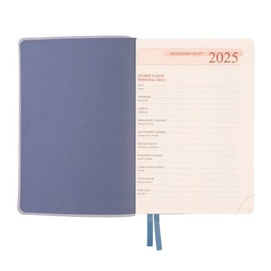 Ежедневник А5 Leo Planner датированный 2025 Agenda серо голубой 368 стр 252549 фото