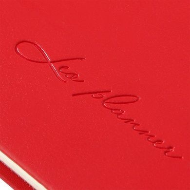 Щотижневик 10х17см Leo Planner датований 2026 "Glory", м'який, червоний, 128 сторінок (252652) 252652 фото