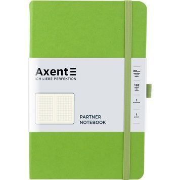 Книга записна Axent Partner 8201-04-A, A5-, 125x195 мм, 96 аркушів, клітинка, тверда обкладинка, салатова 8201-04-A фото